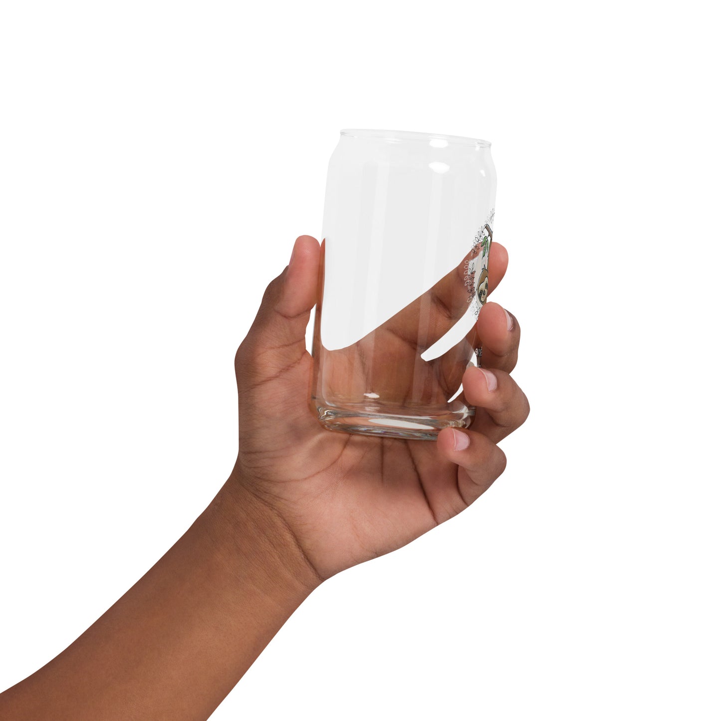 Sloth Care Can-shaped glass