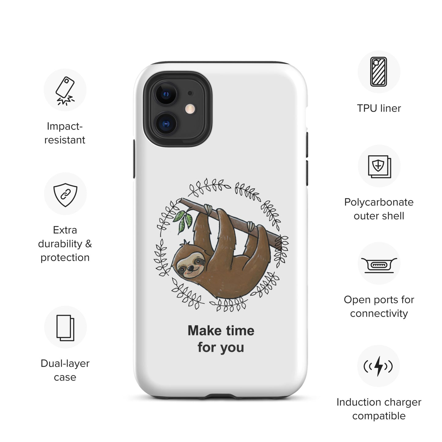 Sloth Care "tough" case for iPhone®
