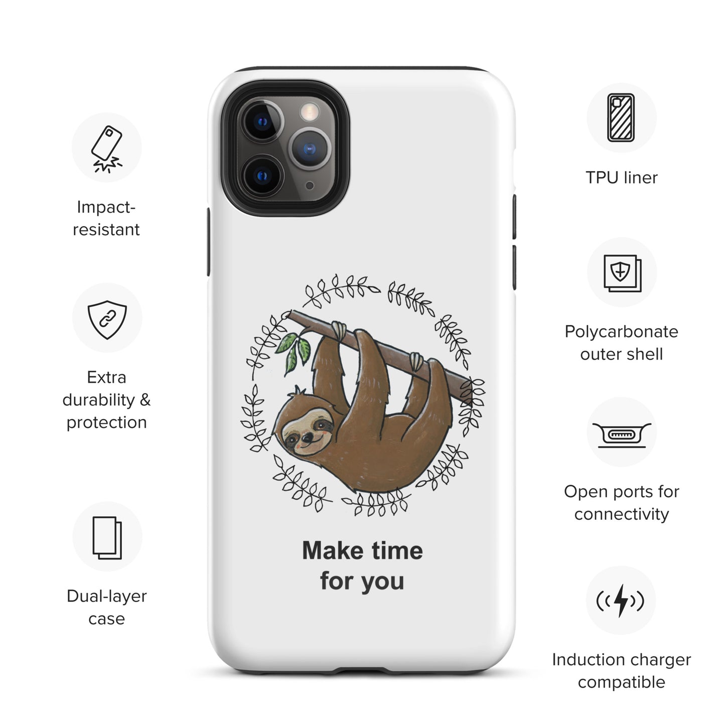 Sloth Care "tough" case for iPhone®