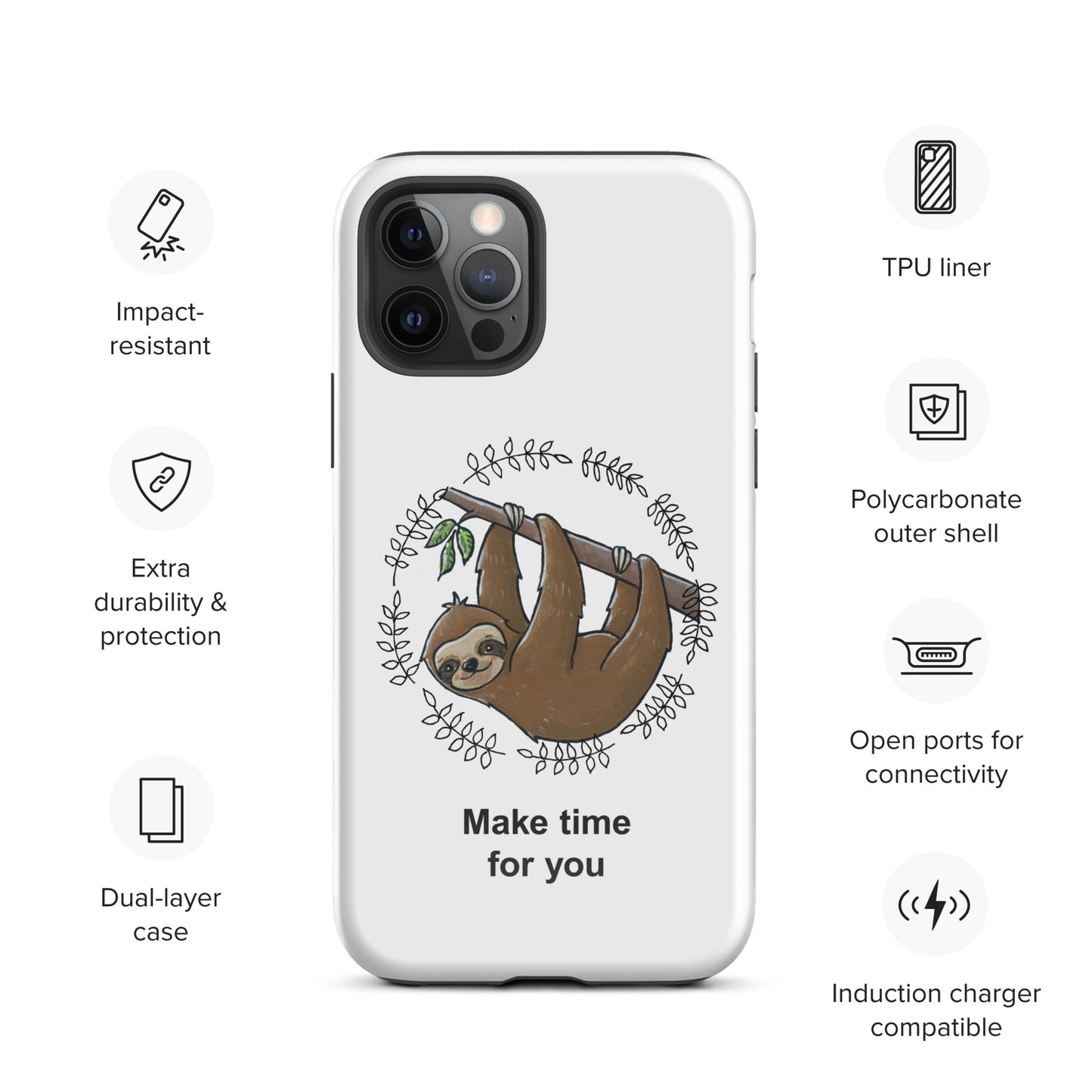 Sloth Care "tough" case for iPhone®