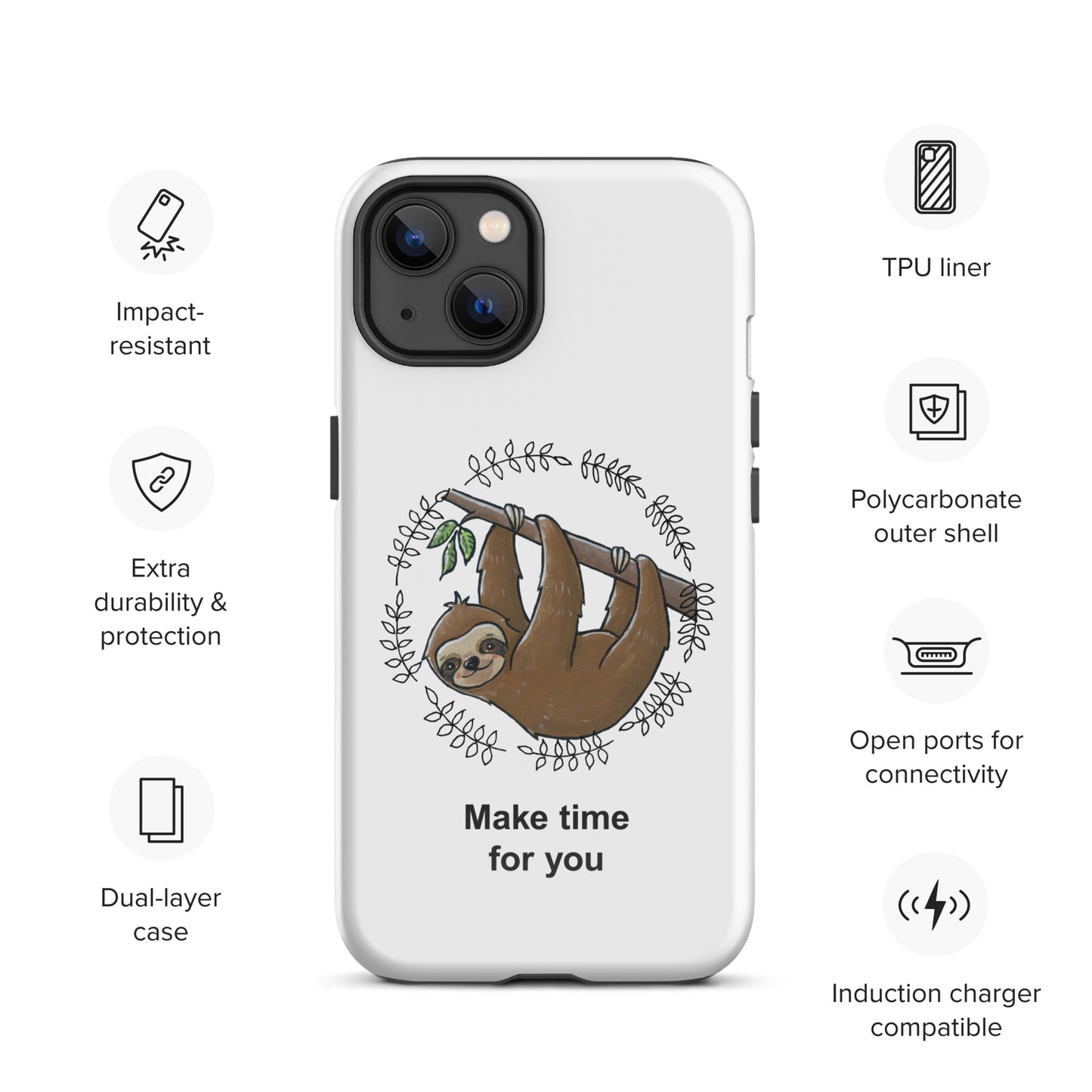 Sloth Care "tough" case for iPhone®