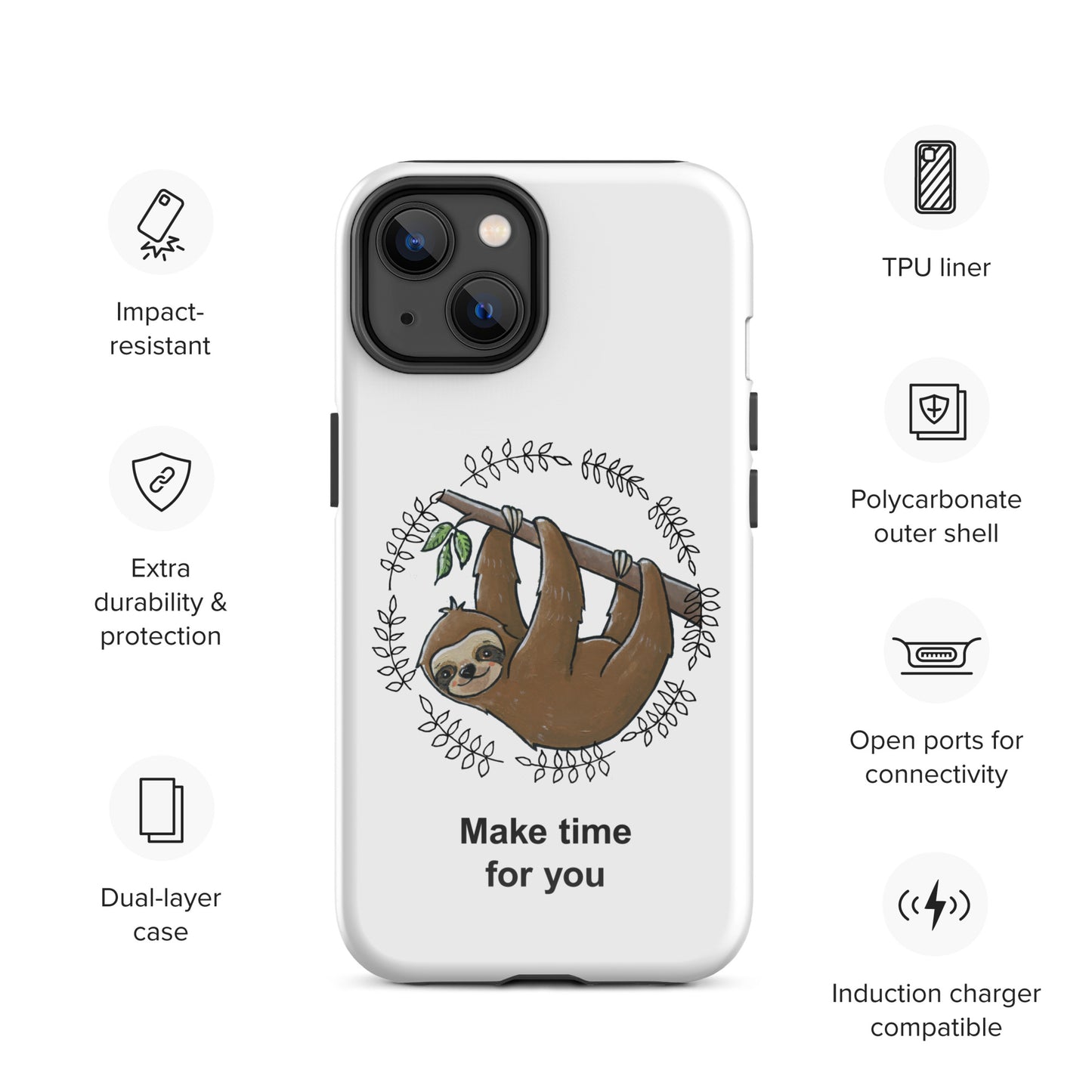 Sloth Care "tough" case for iPhone®