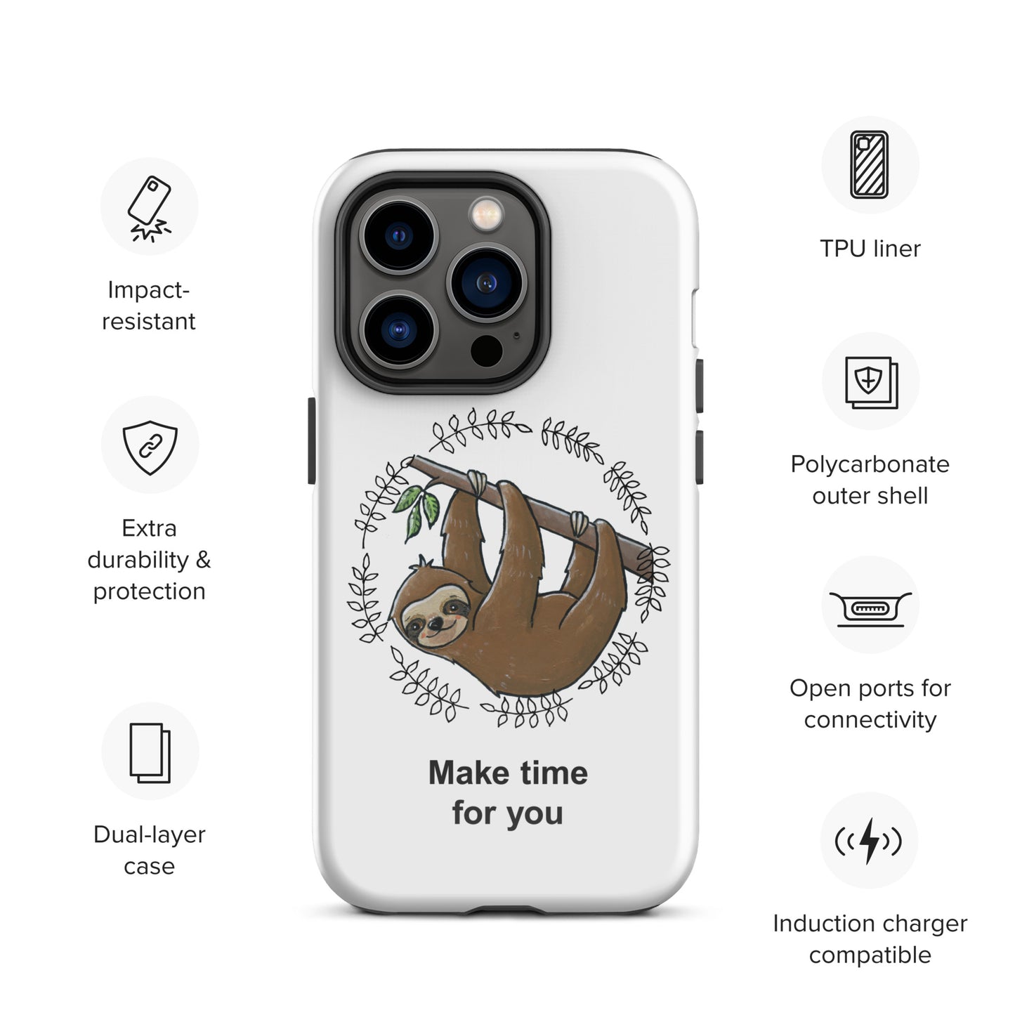 Sloth Care "tough" case for iPhone®