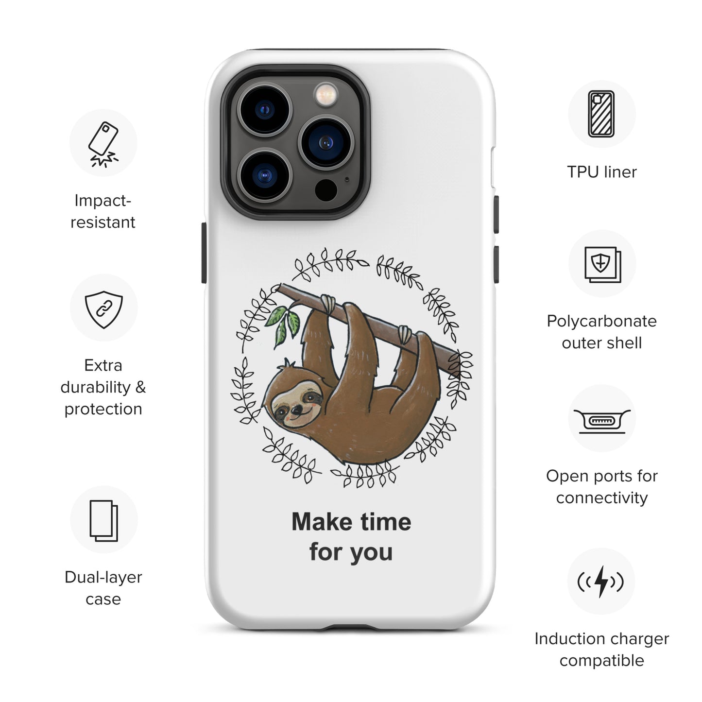 Sloth Care "tough" case for iPhone®