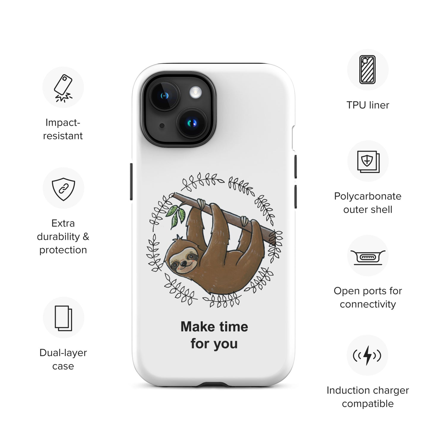 Sloth Care "tough" case for iPhone®