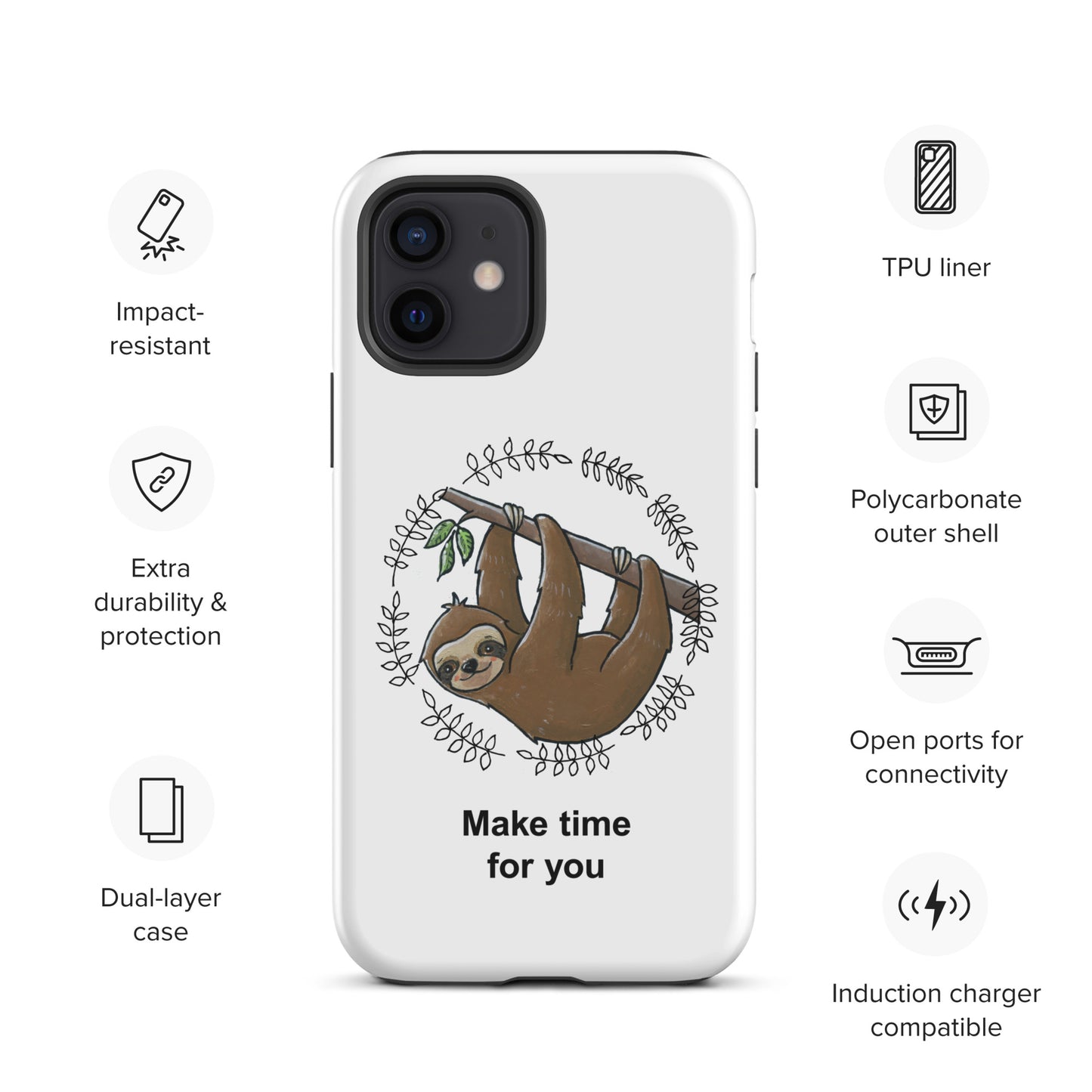 Sloth Care "tough" case for iPhone®