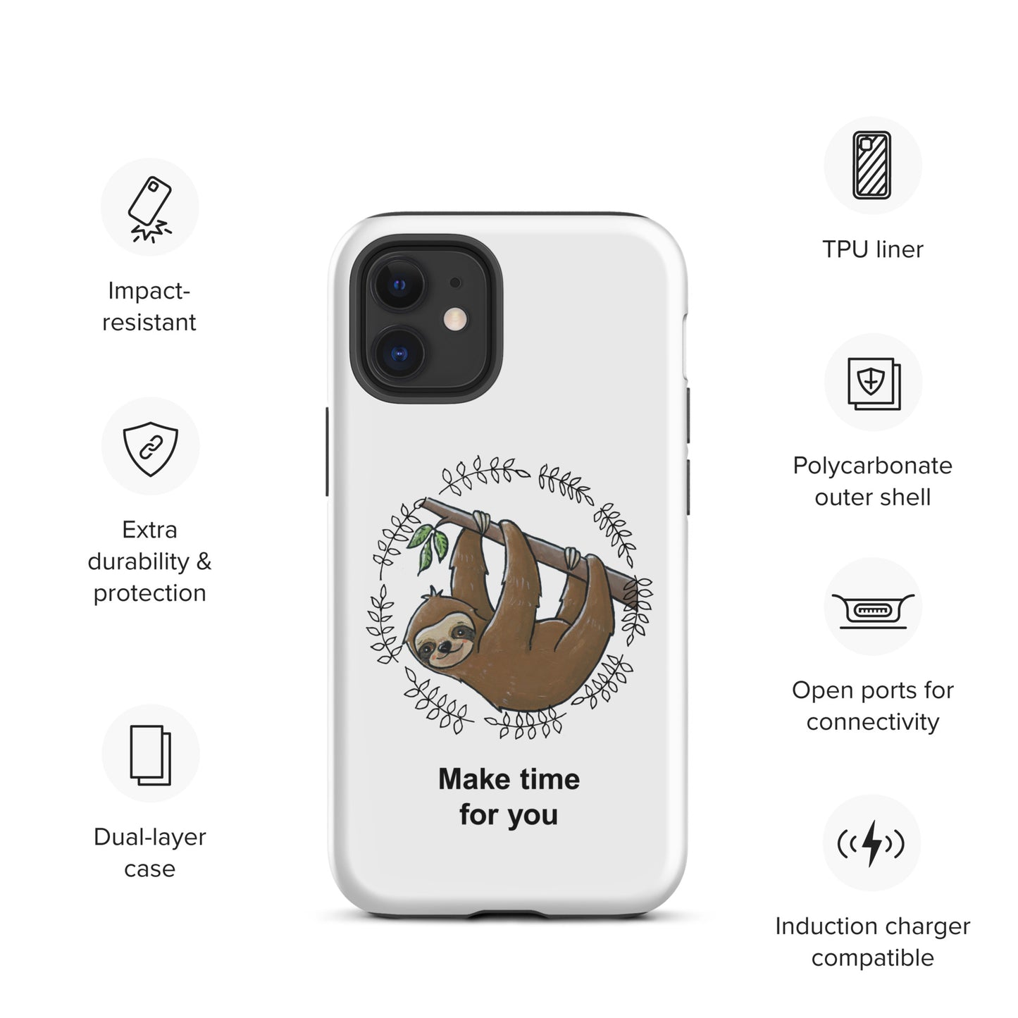 Sloth Care "tough" case for iPhone®