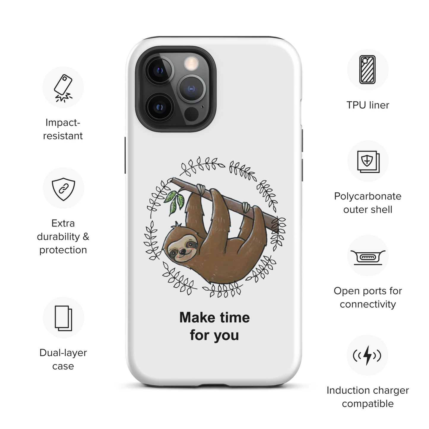 Sloth Care "tough" case for iPhone®
