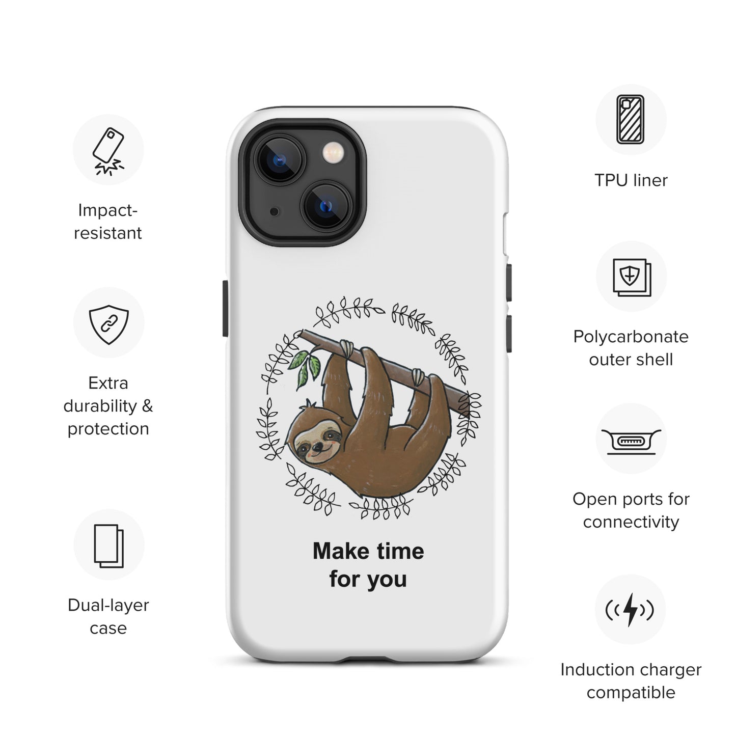 Sloth Care "tough" case for iPhone®