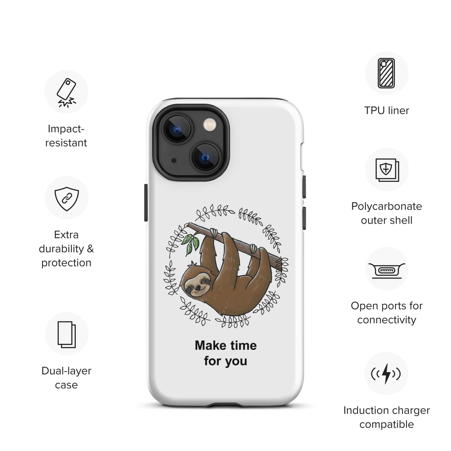Sloth Care "tough" case for iPhone®