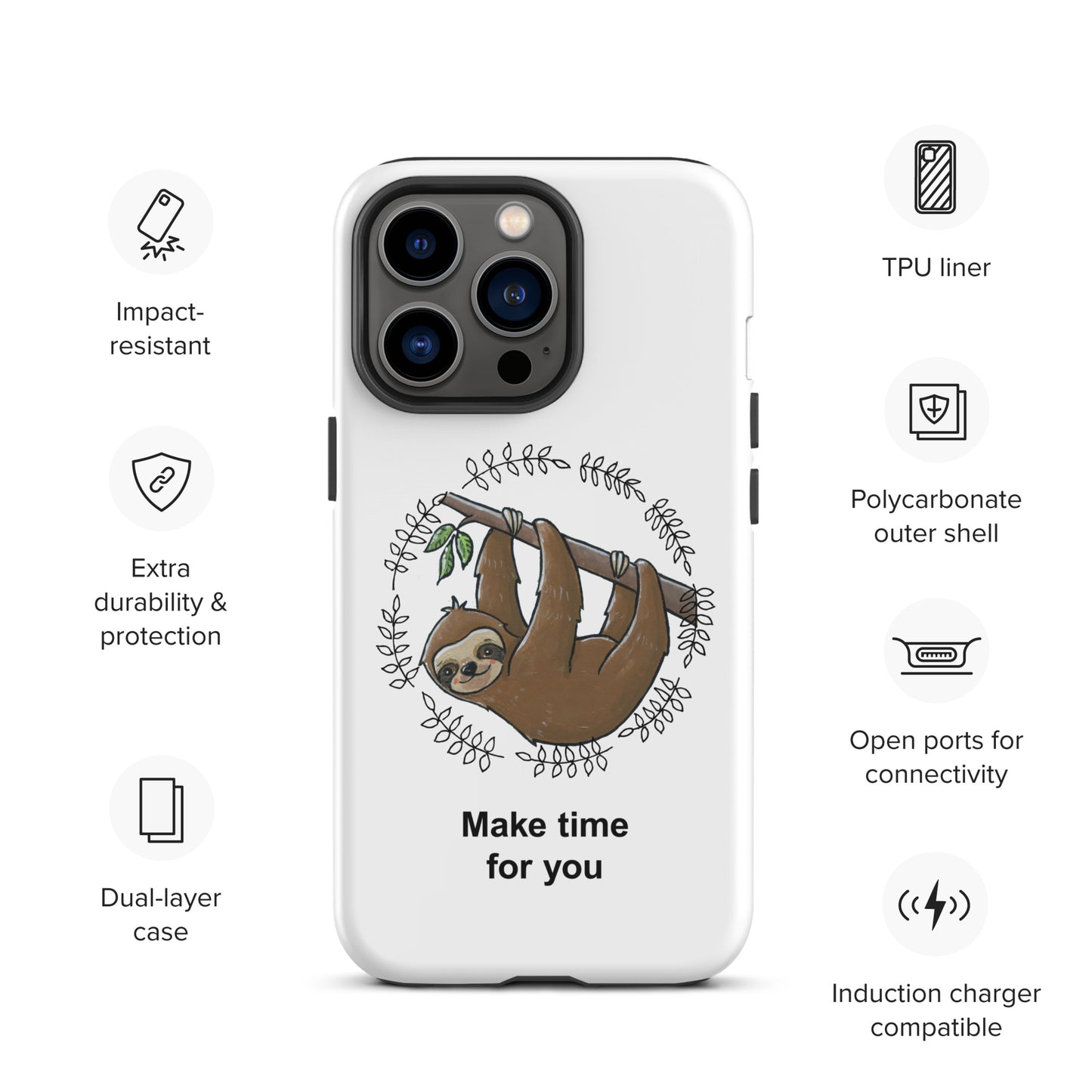 Sloth Care "tough" case for iPhone®