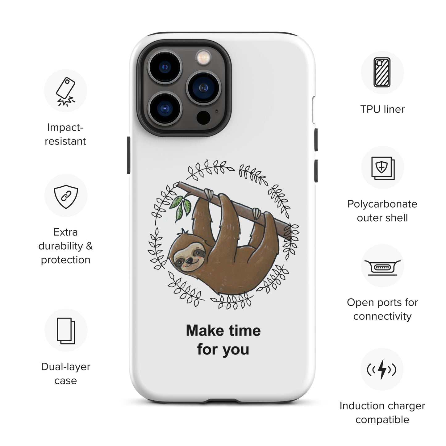 Sloth Care "tough" case for iPhone®