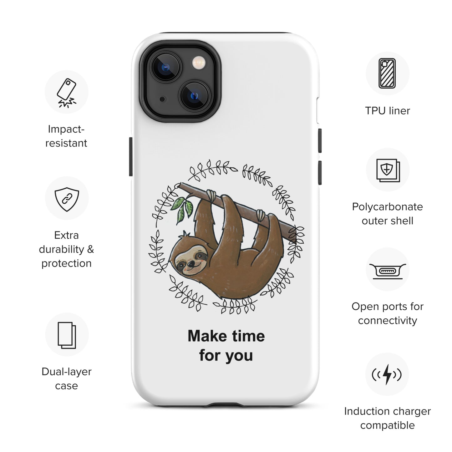 Sloth Care "tough" case for iPhone®