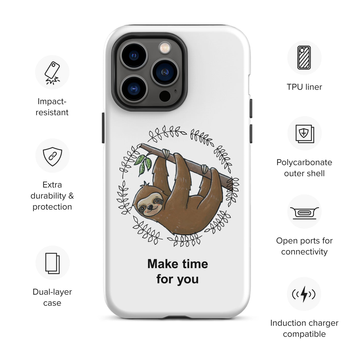Sloth Care "tough" case for iPhone®
