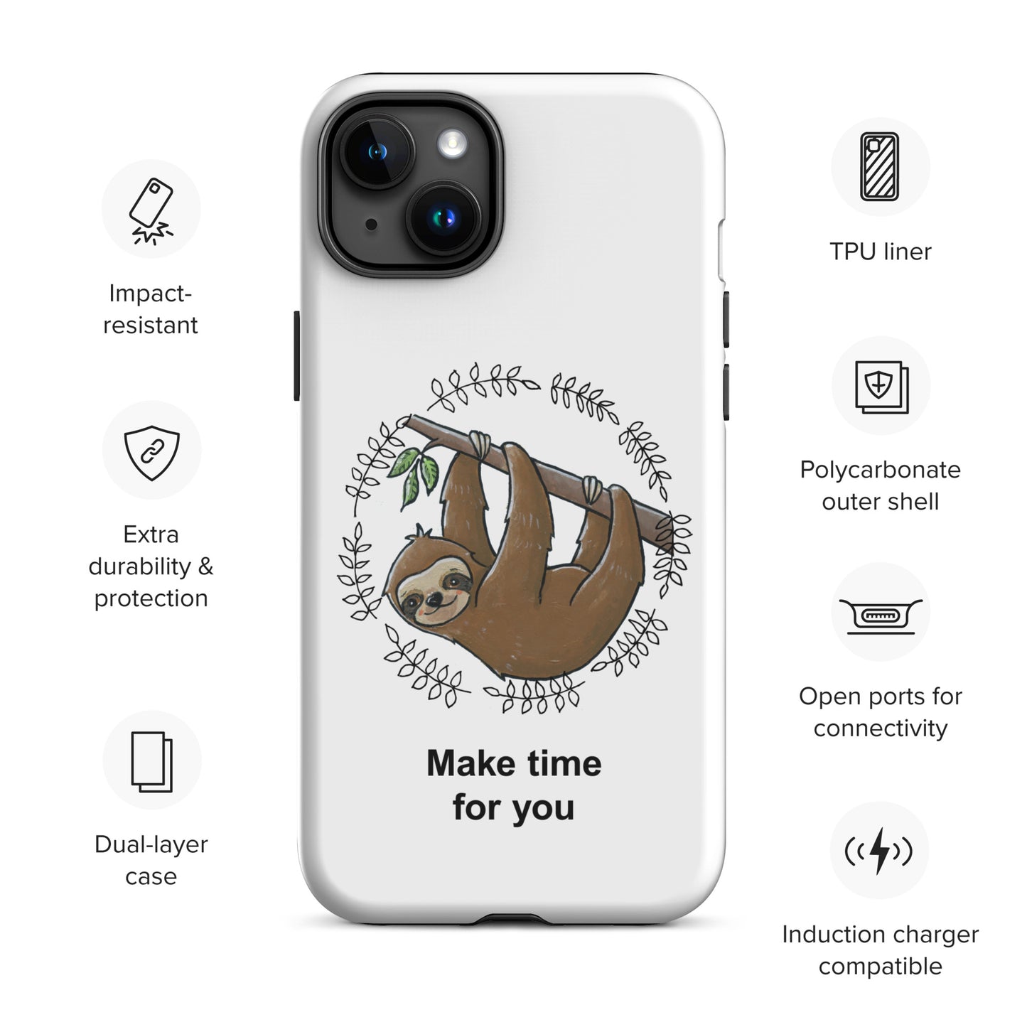 Sloth Care "tough" case for iPhone®